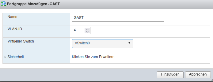 VLAN Gast