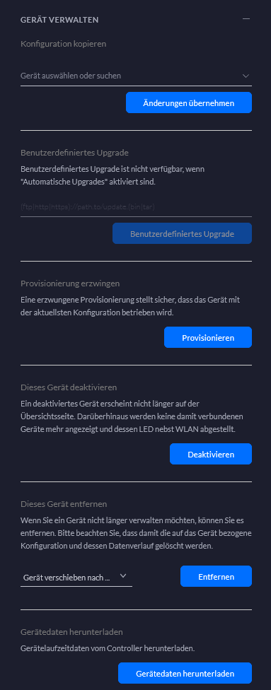 Unifi verschieben