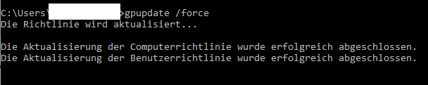 gpupdate /force