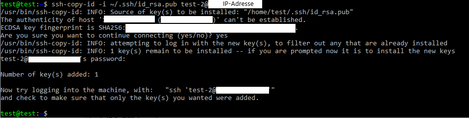 Befehl ssh-copy-id -i